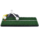NNEDSZ Portable Golf Putting Mat with Push Rod Trainer - 48x23cm - Black