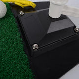 NNEDSZ Portable Golf Putting Mat with Push Rod Trainer - 48x23cm - Black