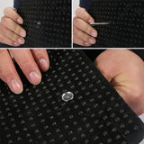 NNEDSZ Portable Golf Putting Mat with Push Rod Trainer - 48x23cm - Black