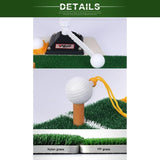 NNEDSZ Portable Golf Putting Mat with Push Rod Trainer - 48x23cm - Black