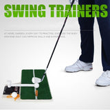 NNEDSZ Portable Golf Putting Mat with Push Rod Trainer - 48x23cm - Black