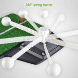 NNEDSZ Portable Golf Putting Mat with Push Rod Trainer - 48x23cm - Black