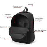 NNEDSZ Multifunctional Oxford Laptop Backpack - Cxs-8106 - Black