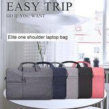 NNEDSZ 13.3 Inch Laptop Handbag With Hidden Strap And Suitcase Belt - Waterproof And Tear-Resistant - Black