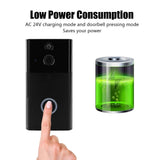 NNEDSZ Smart Wifi Video Doorbell With Night Vision & Motion Detection - Black