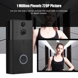 NNEDSZ Smart Wifi Video Doorbell With Night Vision & Motion Detection - Black