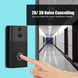NNEDSZ Smart Wifi Video Doorbell With Night Vision & Motion Detection - Black