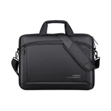 NNEDSZ Portable 15 Inch Laptop Leather Handbag For Business Briefcase - Black