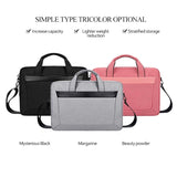 NNEDSZ Expandable Laptop Bag - Waterproof Oxford Cloth Detachable Shoulder Strap - Black
