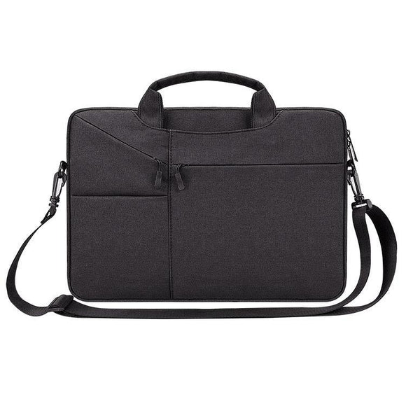 NNEDSZ 15.6 Inch Laptop Handbag With Hidden Strap And Suitcase Belt - Waterproof And Tear-Resistant - Black