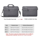 NNEDSZ 15.6 Inch Laptop Handbag With Hidden Strap And Suitcase Belt - Waterproof And Tear-Resistant - Black