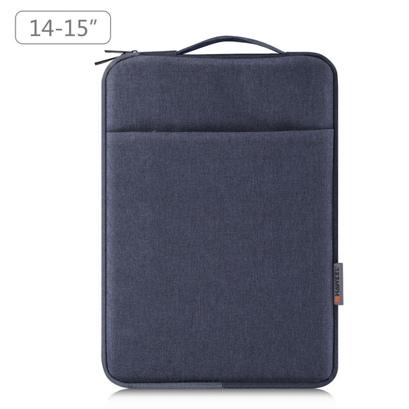 NNEDSZ 14-15 Inch Laptop Sleeve Briefcase With Zipper And Handle - Gray Blue