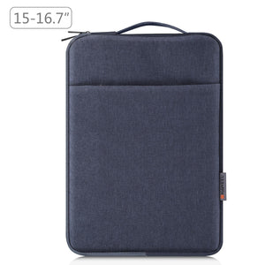 NNEDSZ 15-16.7 Inch Laptop Sleeve Briefcase With Zipper And Handle - Gray Blue