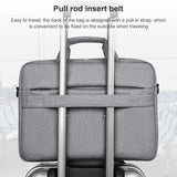 NNEDSZ Portable 15 Inch Laptop Leather Handbag For Business Briefcase - Sapphire Blue