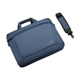 NNEDSZ Portable 15 Inch Laptop Leather Handbag For Business Briefcase - Sapphire Blue