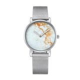 NNEDSZ Stylish Women Quartz Watch With Stainless Steel Band - Round Dial Silver Alloy Case - Wa0730C
