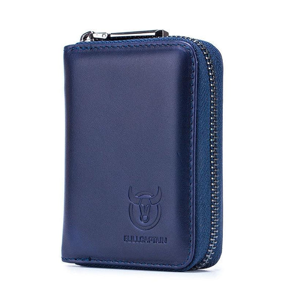 NNEDSZ Men'S Leather Card Holder Casual Driver License Wallet - Dark Blue
