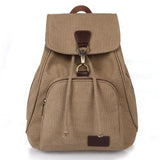 NNEDSZ Women Canvas Laptop Backpack - Compact and Stylish - Coffee