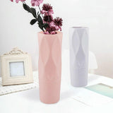 NNEDSZ 3-piece Plastic Vase Set for Dry and Wet Flower Arrangements and Floral Decor - White