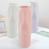 NNEDSZ 3-piece Plastic Vase Set for Dry and Wet Flower Arrangements and Floral Decor - White