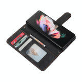 NNEDSZ Samsung Galaxy Z Fold 4 Leather Phone Case With Pen Slot - Horizontal Flip