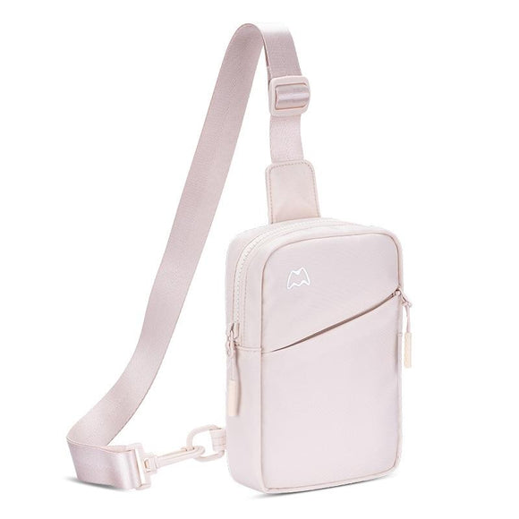 NNEDSZ Lightweight Outdoor Sports Chest Bag Cell Phone Crossbody Pack - Light Pink