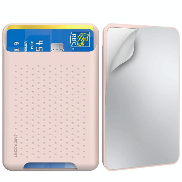 NNEDSZ Universal Adhesive Silicone Card Case For Mobile Phones - Pink