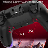 NNEDSZ Wireless Bluetooth Grip For Ps4 With Dazzling Colour Light - White