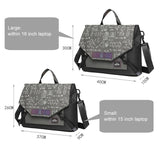 NNEDSZ Anti-drop Crossbody Laptop Bag - Fits 13.3-16 Inch - Airbag Protection - Gray Black Equation