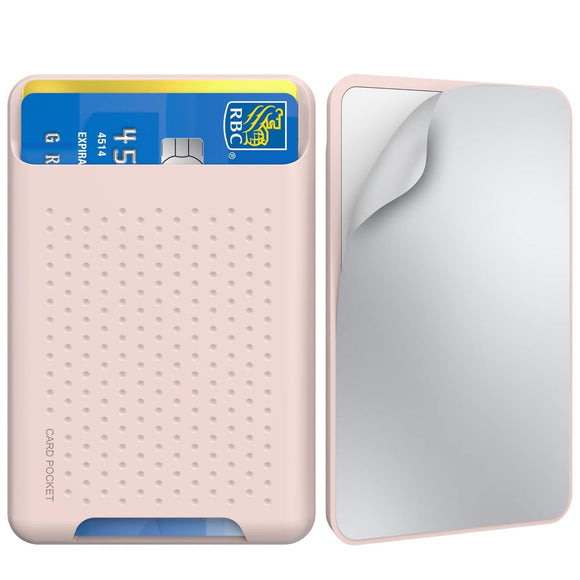 NNEDSZ Silicone Adhesive Card Case Pink