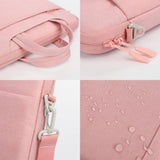 NNEDSZ Waterproof Oxford Cloth Laptop Handbag - Fits 13.3-14 Inch - P510 - Pink