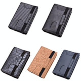 NNEDSZ Rfid-Blocking Aluminum Card Holder - Secure & Compact - Crocodile Black