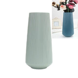NNEDSZ Versatile Plastic Flower Vase for Dry and Wet Arrangements - Milk White