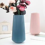 NNEDSZ Versatile Plastic Flower Vase for Dry and Wet Arrangements - Milk White