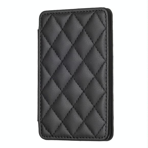 NNEDSZ Rhombus Pattern Card Bag Back Sticker For Mobile Phones - Black