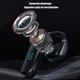 NNEDSZ Wireless Bluetooth Headphone With Digital Display - Black - White