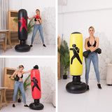 NNEDSZ Vertical Inflatable Non-Tumbler Boxing Column - 160Cm Height - Black