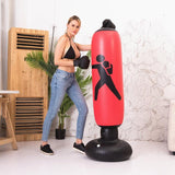 NNEDSZ Vertical Inflatable Non-Tumbler Boxing Column - 160Cm Height - Black