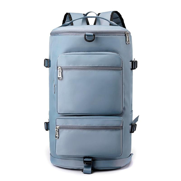 NNEDSZ Waterproof Gym Bag - Shoe Compartment Included - Fog Blue