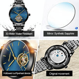NNEDSZ Waterproof Automatic Mechanical Watch For Women With Simple Hollow Design