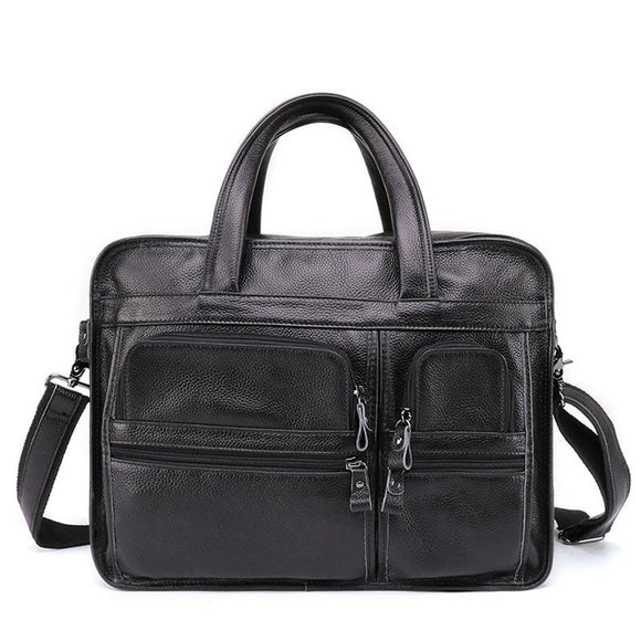 NNEDSZ Men 15.6 Inch Business Handbag Casual Singer Shoulder Messenger Bag - Black