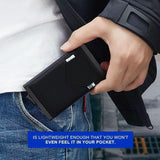 NNEDSZ Metal Rfid Card Holder Wallet - Compact Design - Blue
