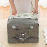 NNEDSZ Travel-ready Waterproof Beach Bag with Double Layer Design - Gray