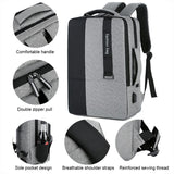 NNEDSZ Large-capacity Laptop Backpack with Usb Charging - Ideal for Business Commuters - Black