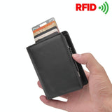 NNEDSZ Rfid Blocking Short Wallet With Automatic Pop Up