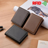 NNEDSZ Rfid Blocking Short Wallet With Automatic Pop Up