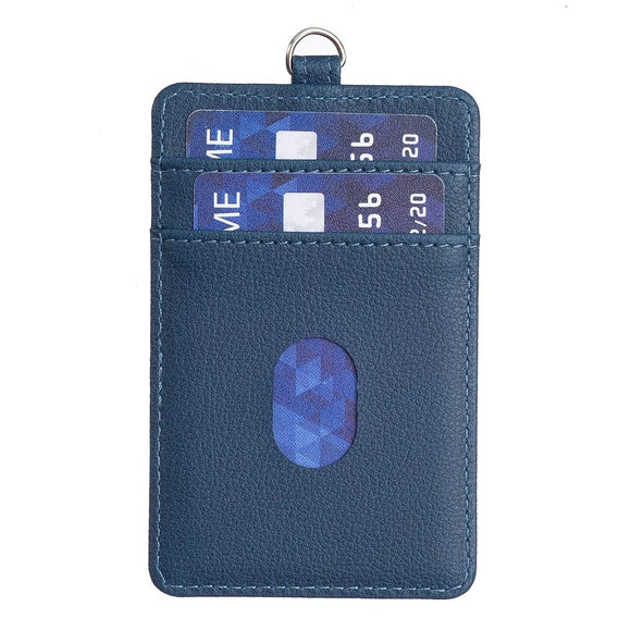 NNEDSZ Vertical Id Card Bag & Lanyard - Blue