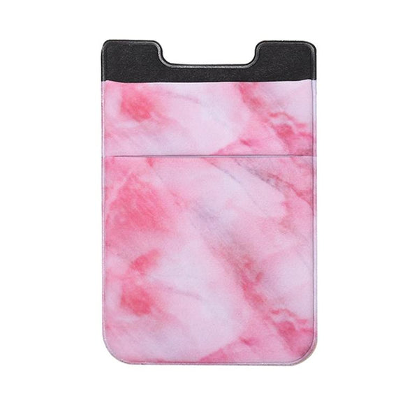 NNEDSZ Marble Road Stretch Phone Card Holder Sticky Clip - Red