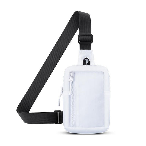 NNEDSZ Crossbody Chest Pack For Outdoor Sports Unisex Cell Phone Bag - White