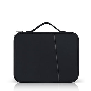 NNEDSZ Leather Portable Bag with Cloth Texture - Black